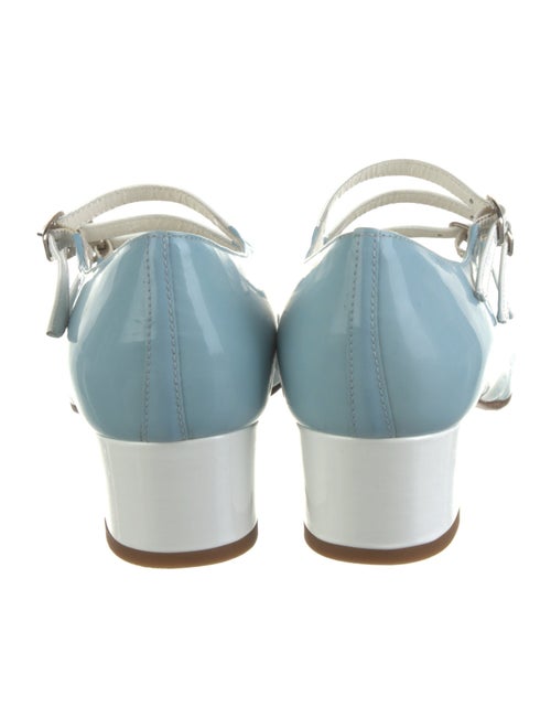 Carel Paris Patent Leather Colorblock Pattern Pumps