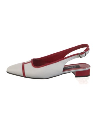 Carel Paris Leather Colorblock Pattern Slingback Pumps