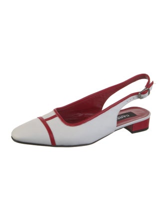 Carel Paris Leather Colorblock Pattern Slingback Pumps