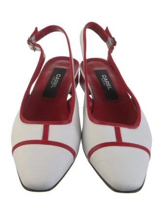 Carel Paris Leather Colorblock Pattern Slingback Pumps