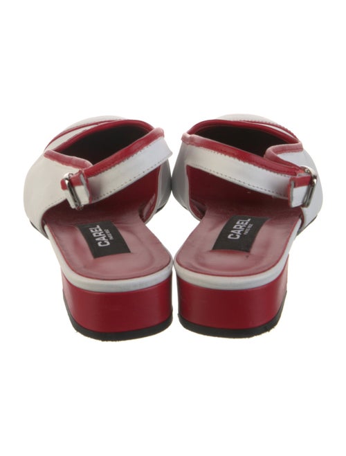 Carel Paris Leather Colorblock Pattern Slingback Pumps