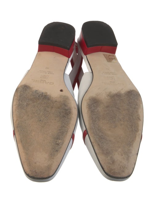 Carel Paris Leather Colorblock Pattern Slingback Pumps