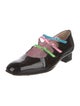 Carel Paris Patent Leather Colorblock Pattern Pumps
