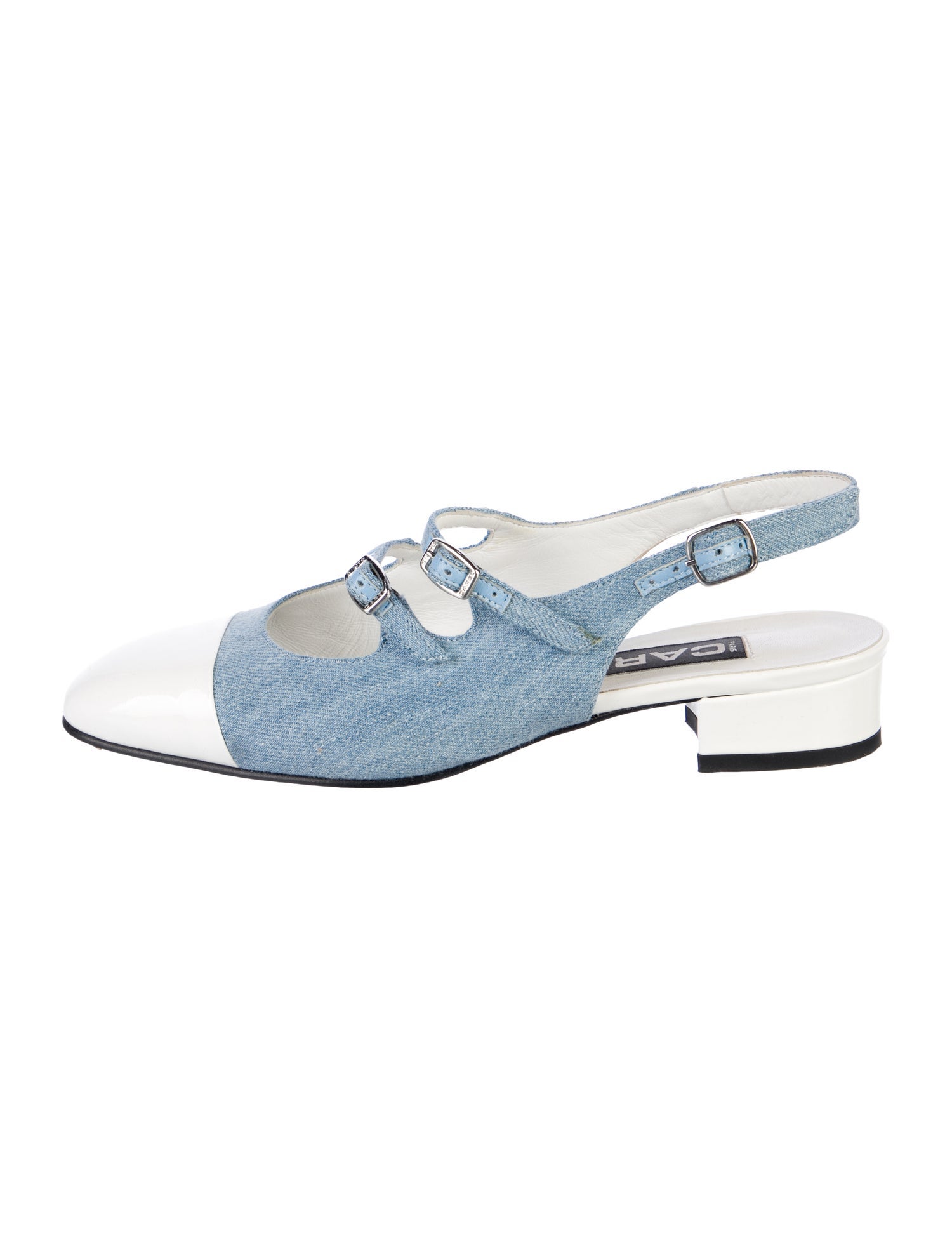 Carel Paris Colorblock Pattern Slingback Flats