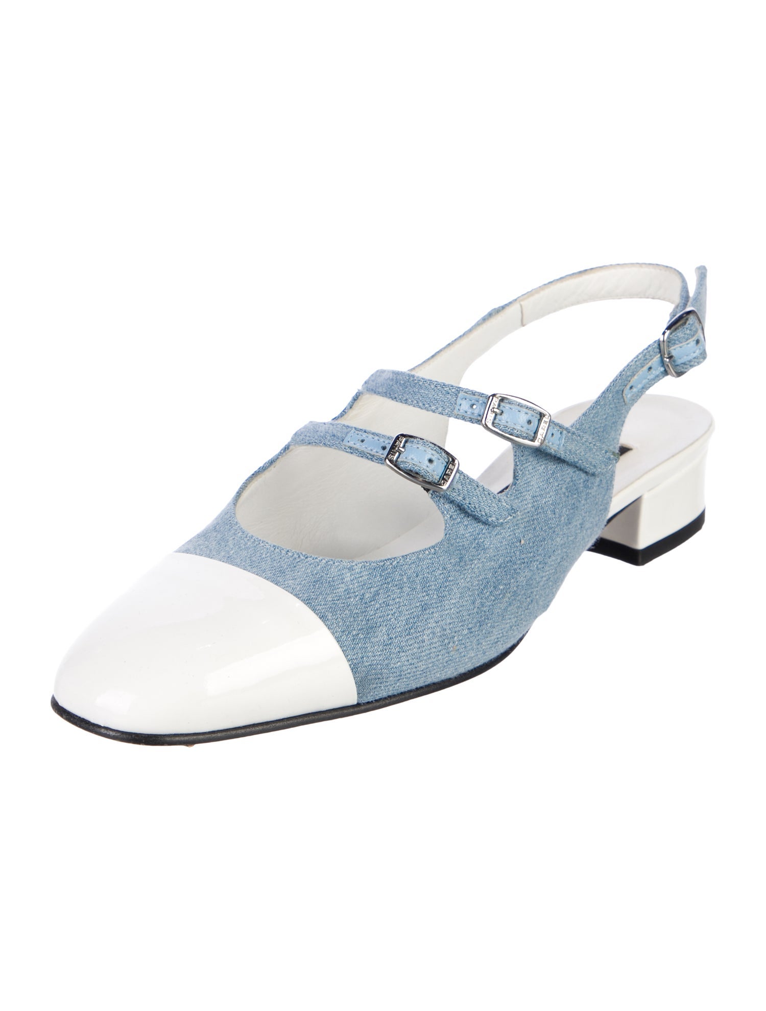 Carel Paris Colorblock Pattern Slingback Flats