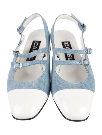 Carel Paris Colorblock Pattern Slingback Flats