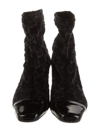 Carel Paris Velvet Printed Boots