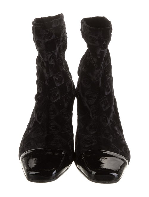 Carel Paris Velvet Printed Boots