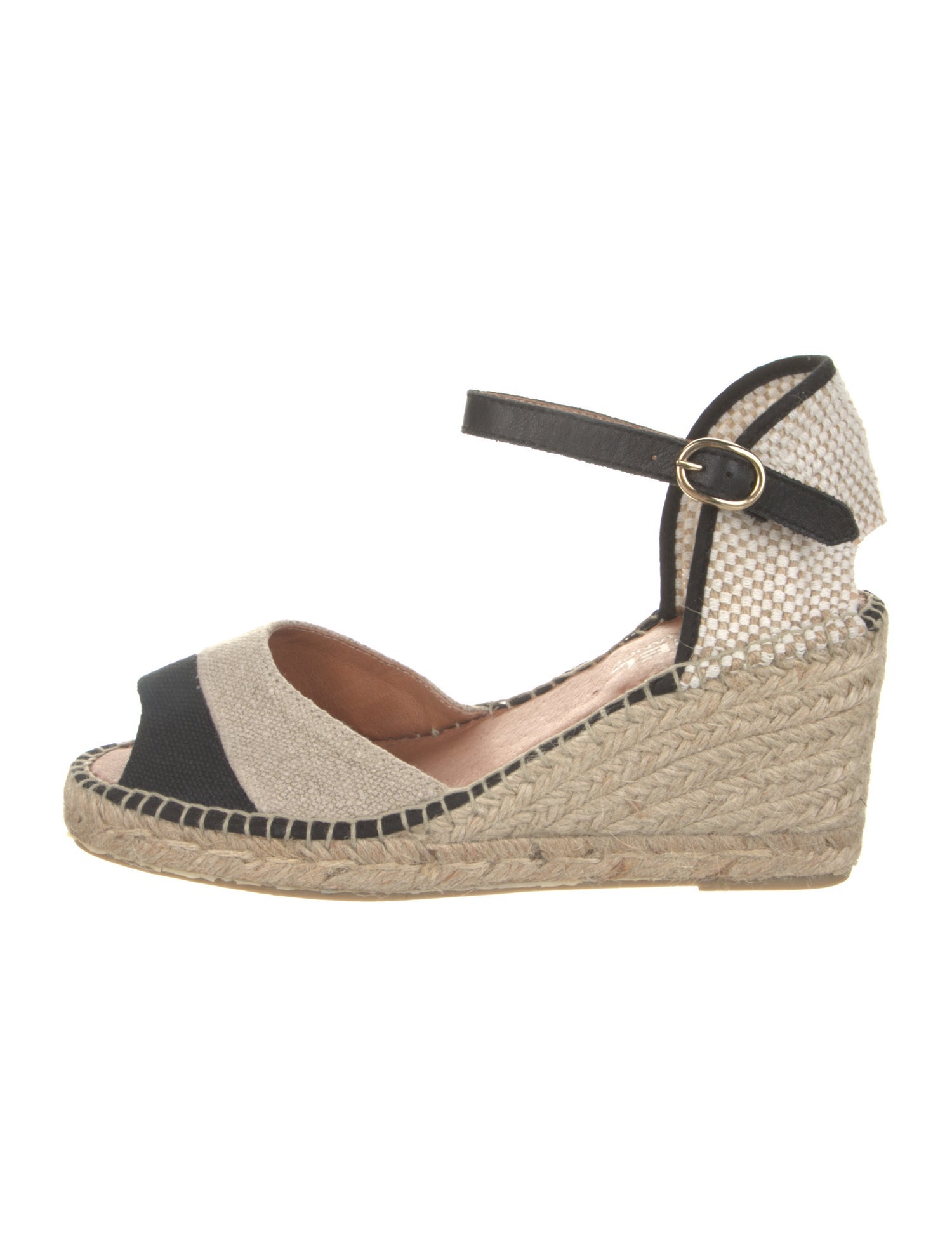 Carel Paris Denim Colorblock Pattern Espadrilles