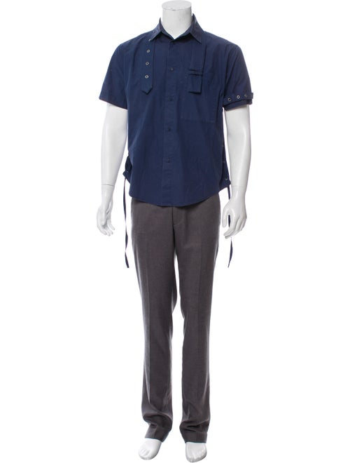 Craig Green 2017 Belt-Accented Button-Up Shirt Gre