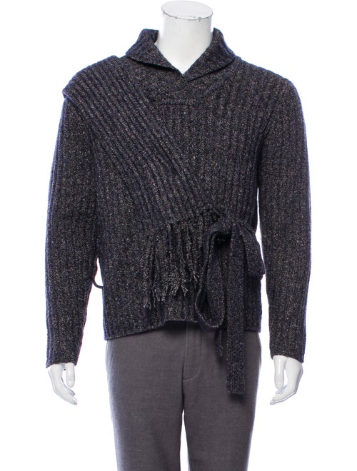 Craig Green Shawl Rib Knit Sweater grey