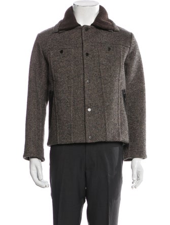Craig Green Tweed Pattern Peacoat