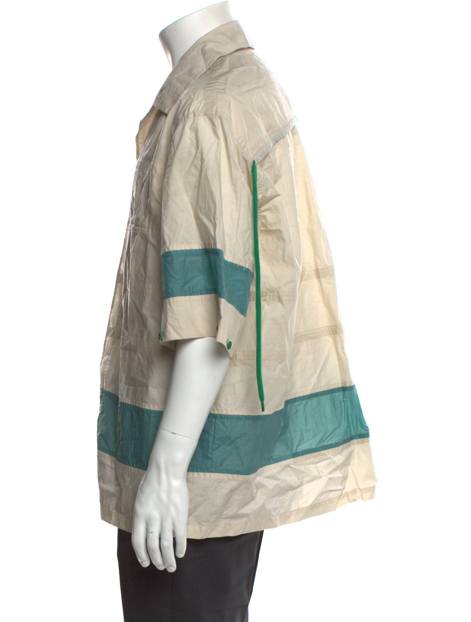 Craig Green Colorblock Pattern Three-Quarter Sleeve Shirt