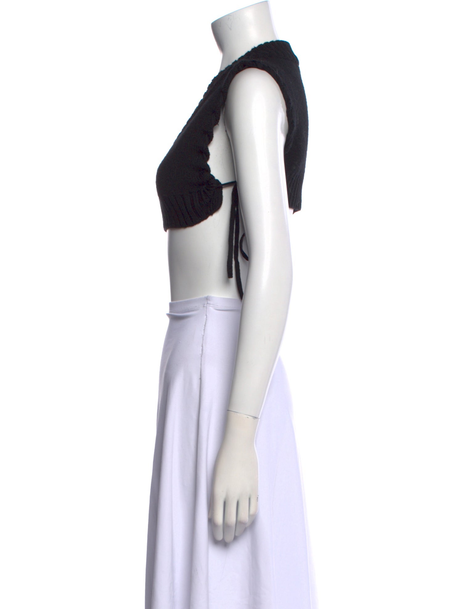 Craig Green Wool V-Neck Crop Top