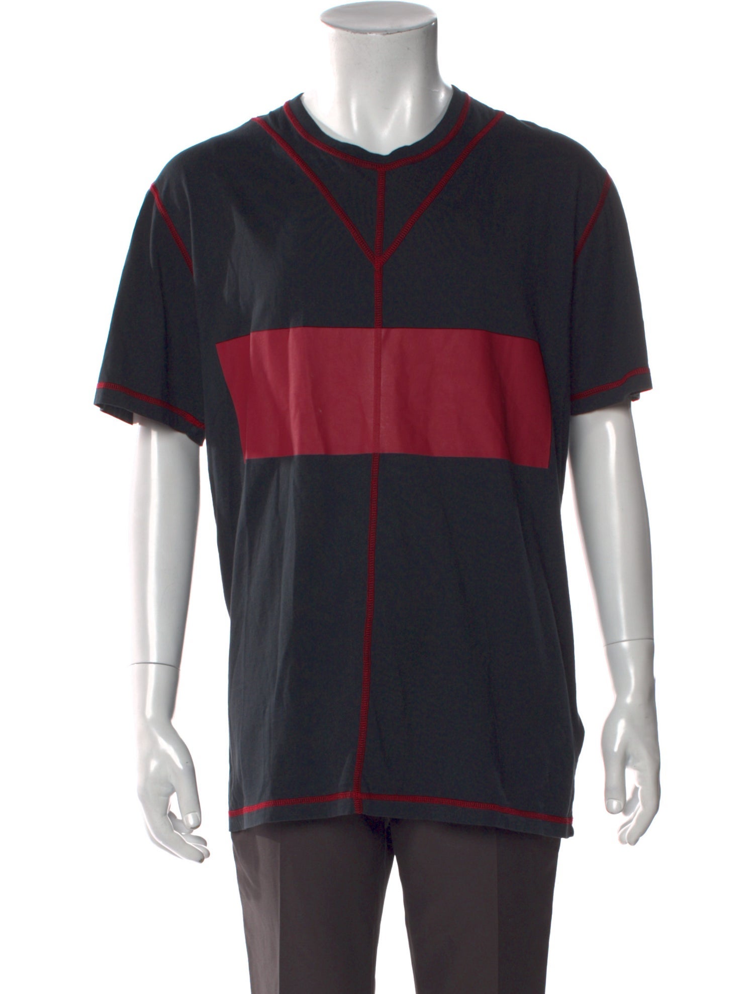 Craig Green Colorblock Pattern Crew Neck Henley