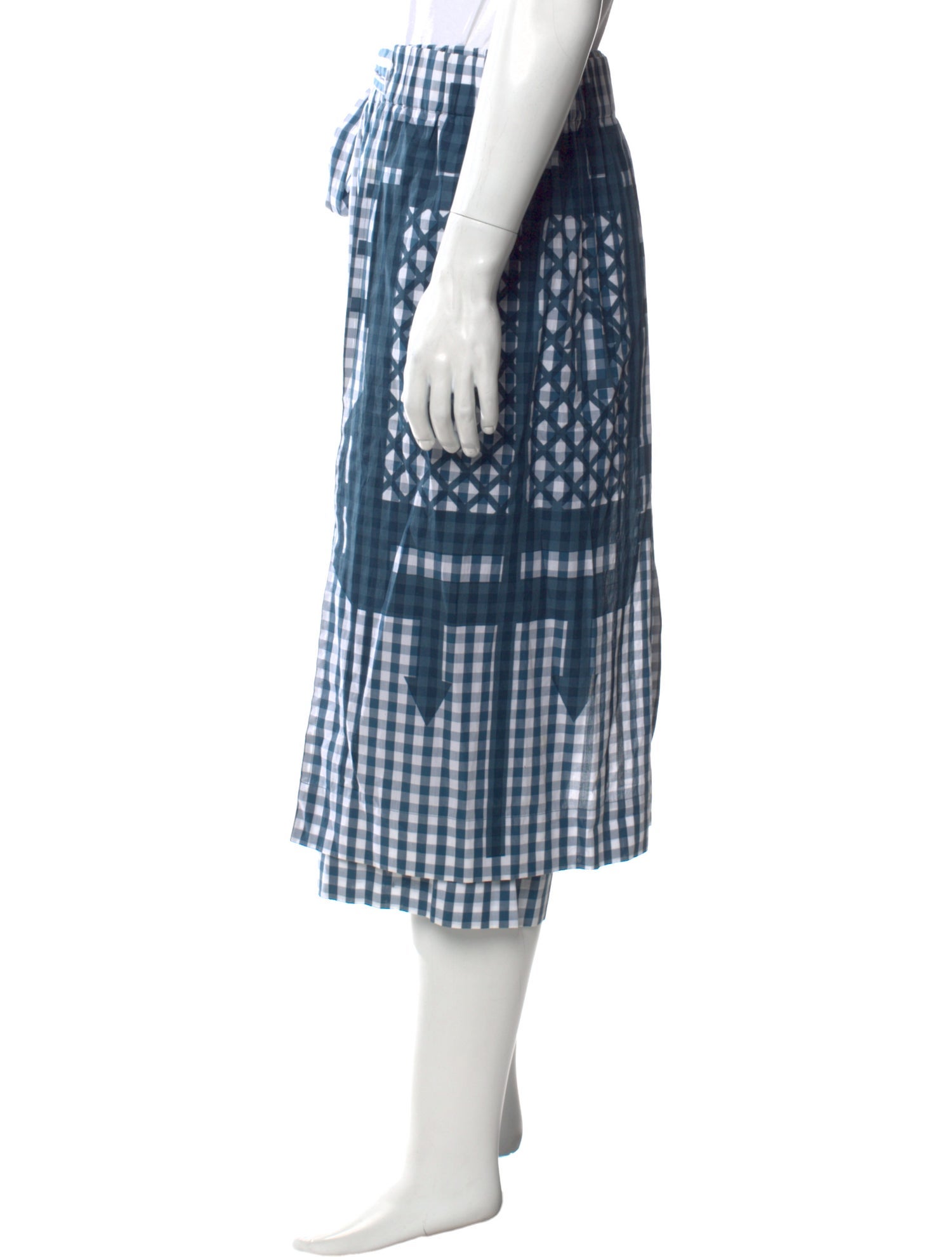 Craig Green Plaid Print Flat Front Shorts