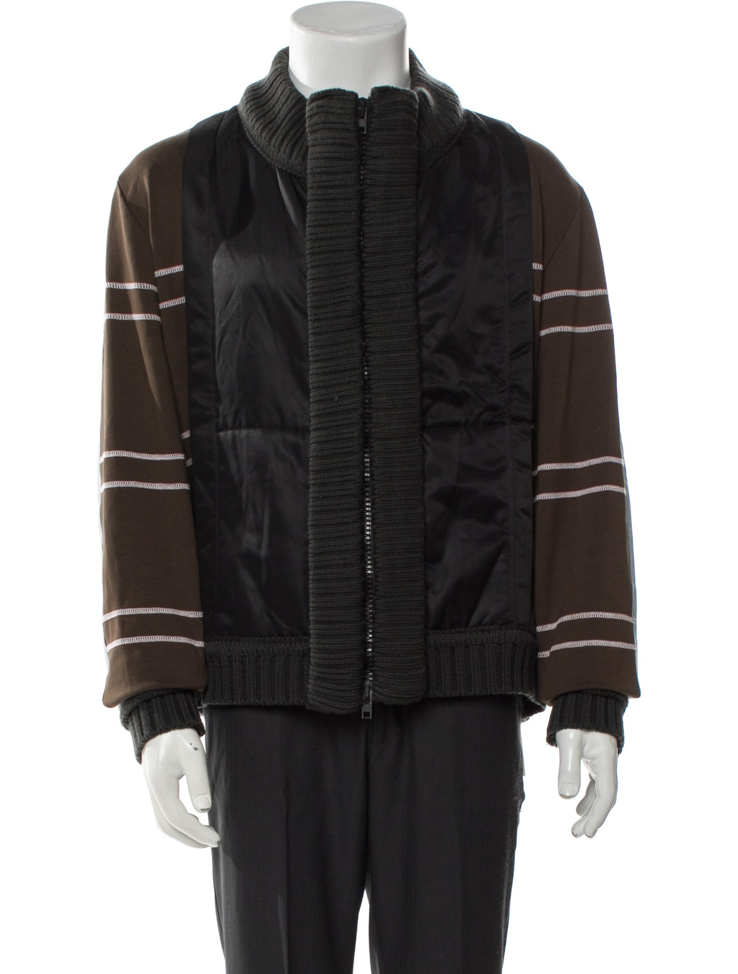 Craig Green Striped Puffer Coat