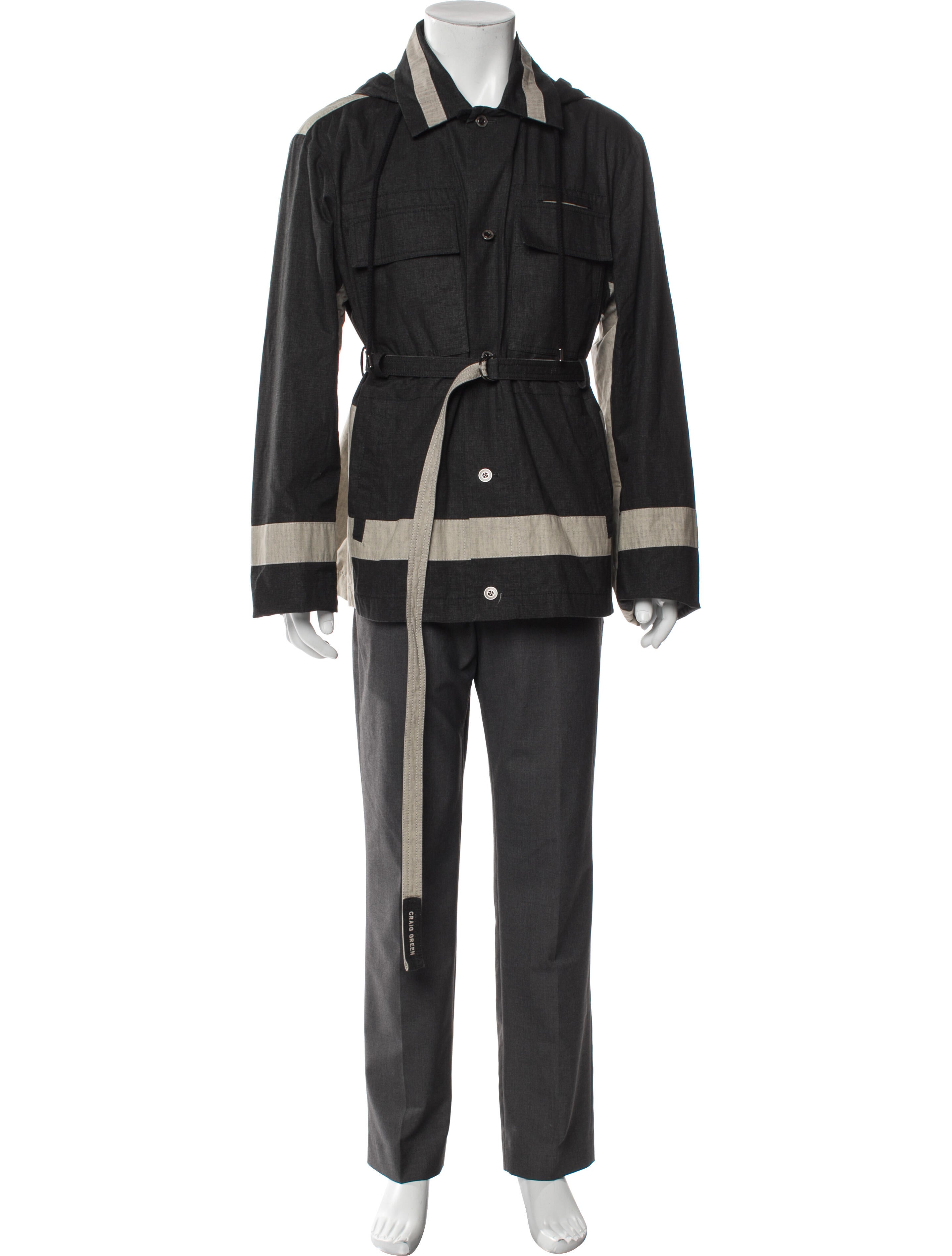 Craig Green Colorblock Pattern Trench Coat