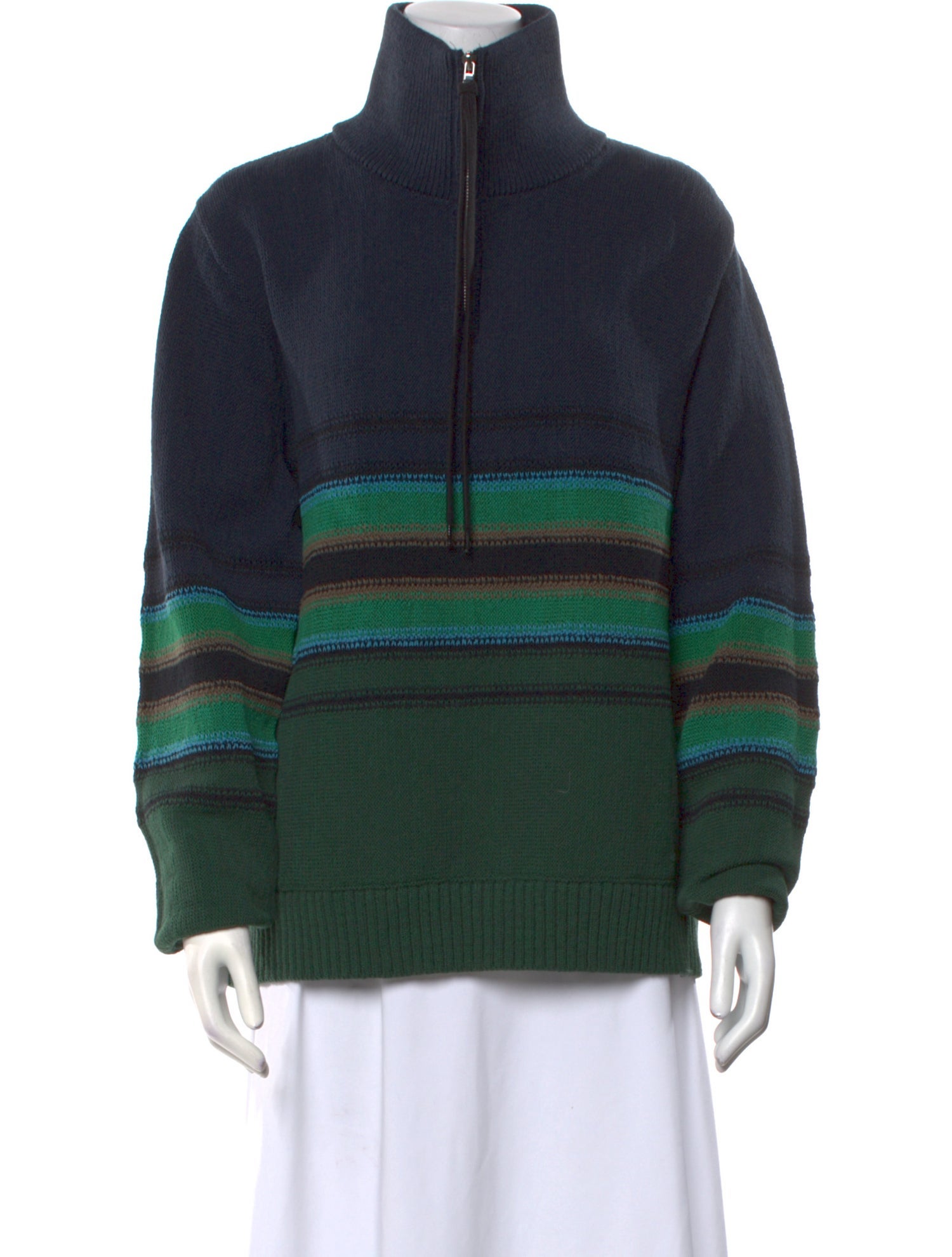 Craig Green Striped Mock Neck Sweater