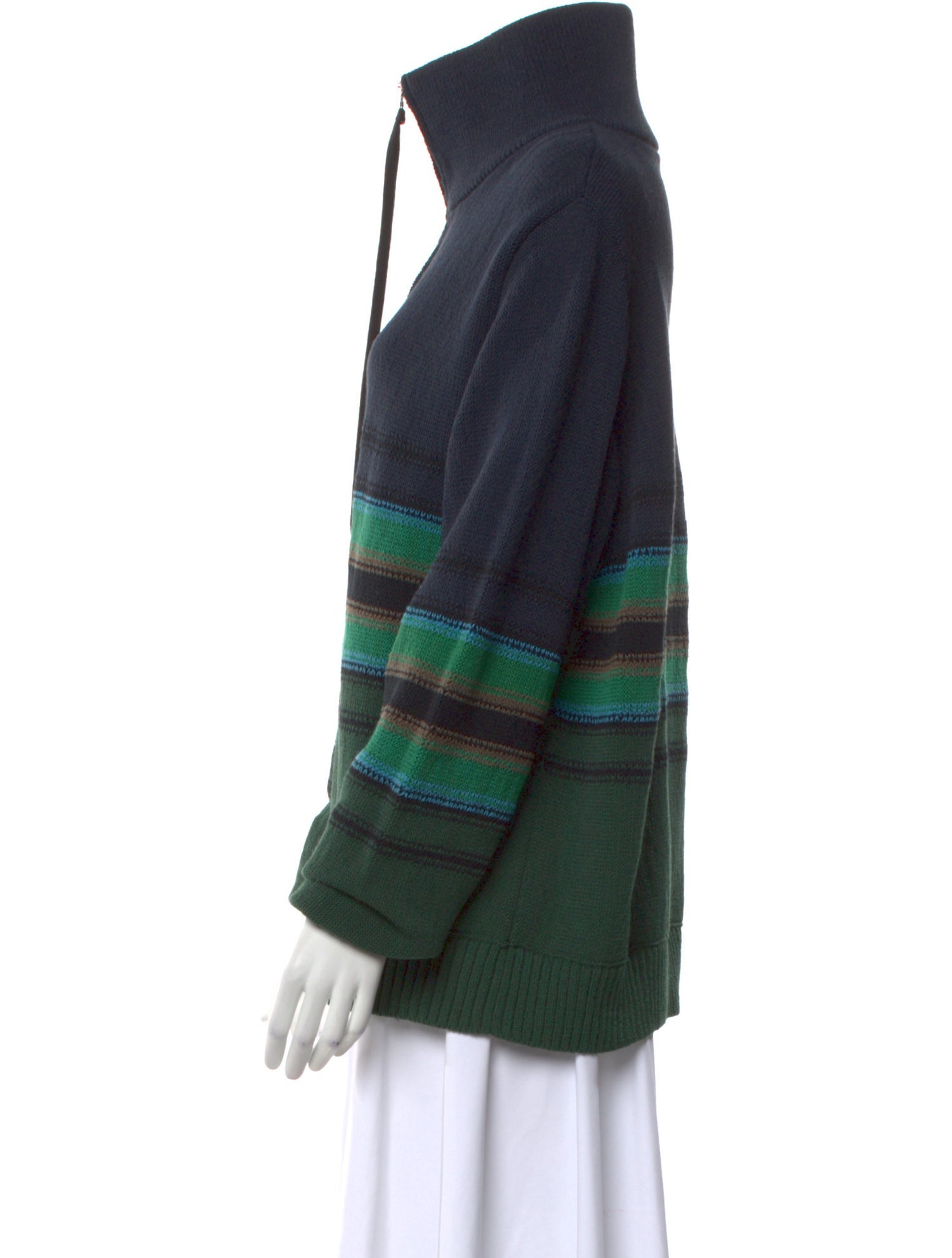 Craig Green Striped Mock Neck Sweater