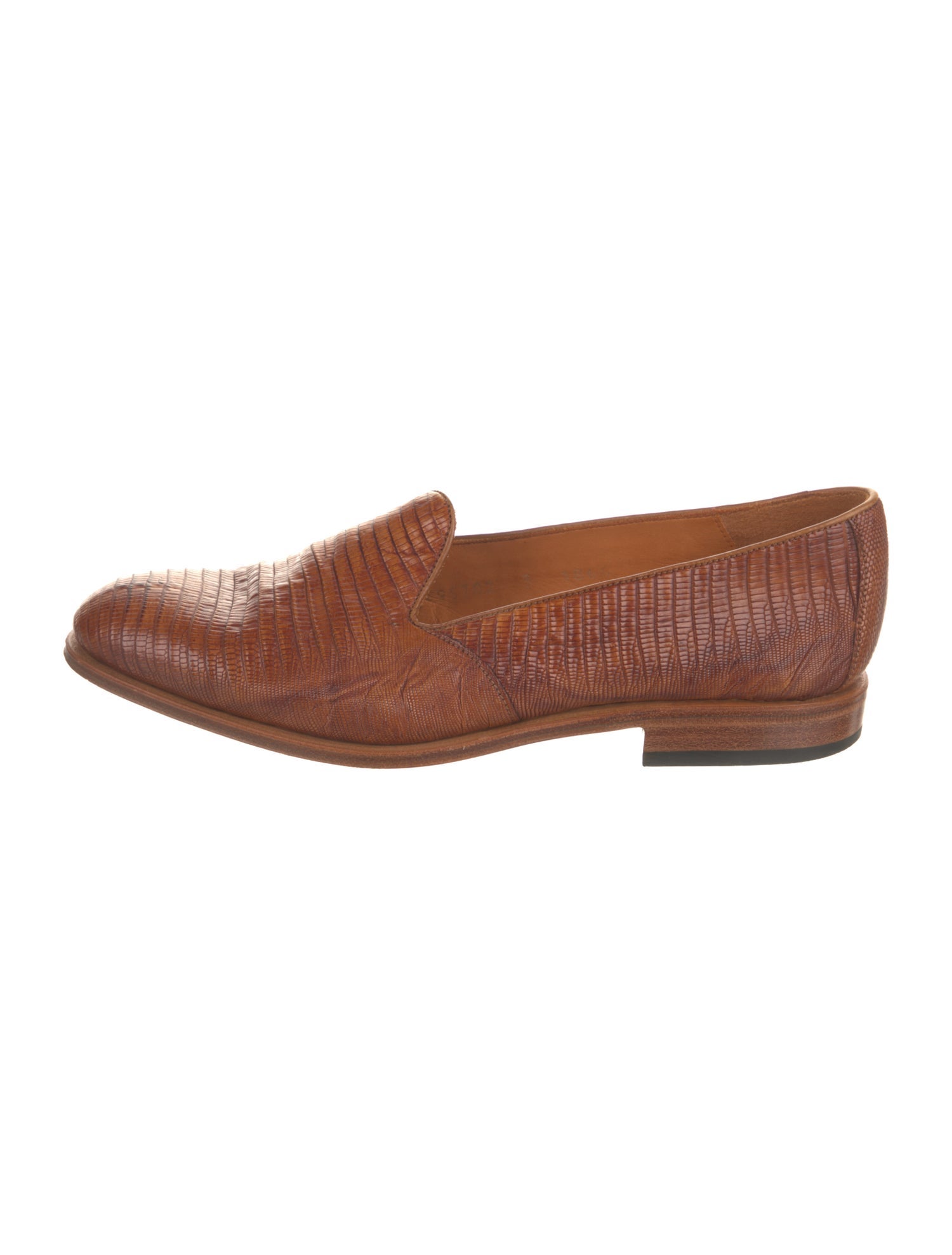 Carmina Embossed Leather Loafers