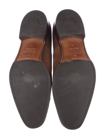 Carmina Suede Lasercut Accents Oxfords