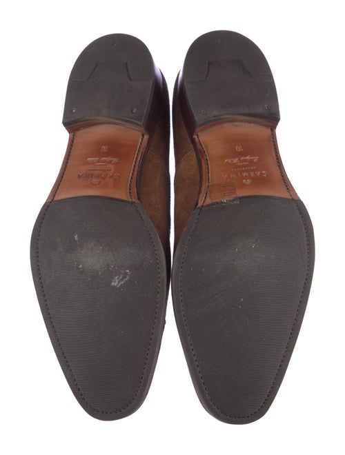 Carmina Suede Lasercut Accents Oxfords