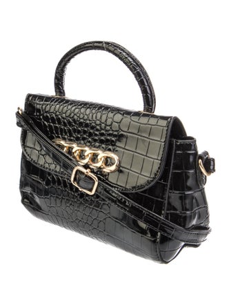 Crossi Patent Leather Handle Bag