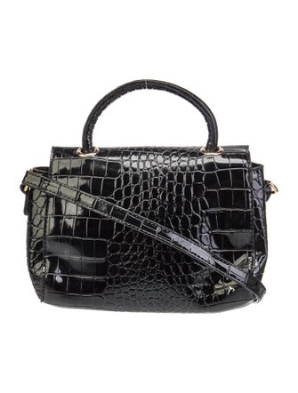 Crossi Patent Leather Handle Bag