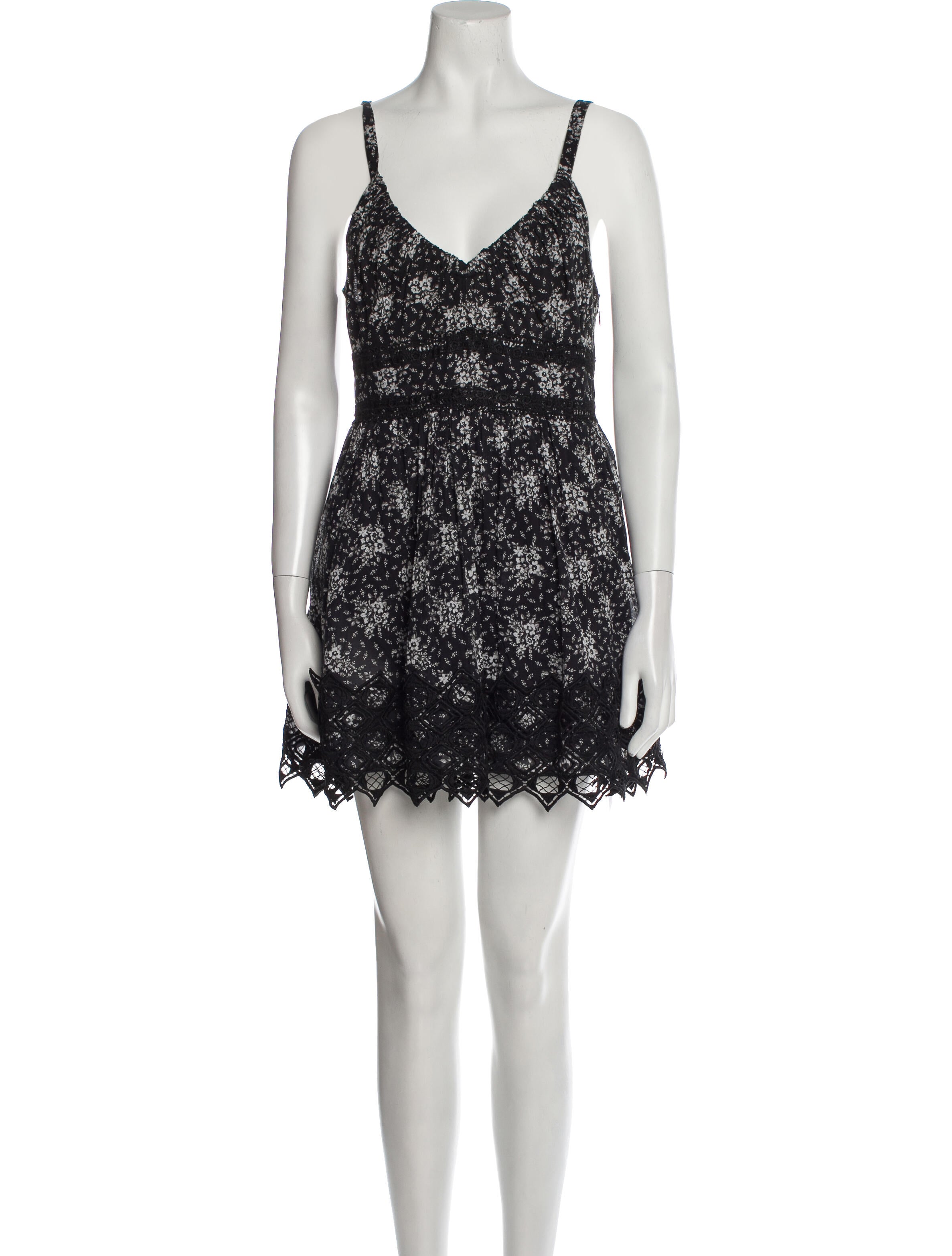 Charo Ruiz Lace Pattern Mini Dress