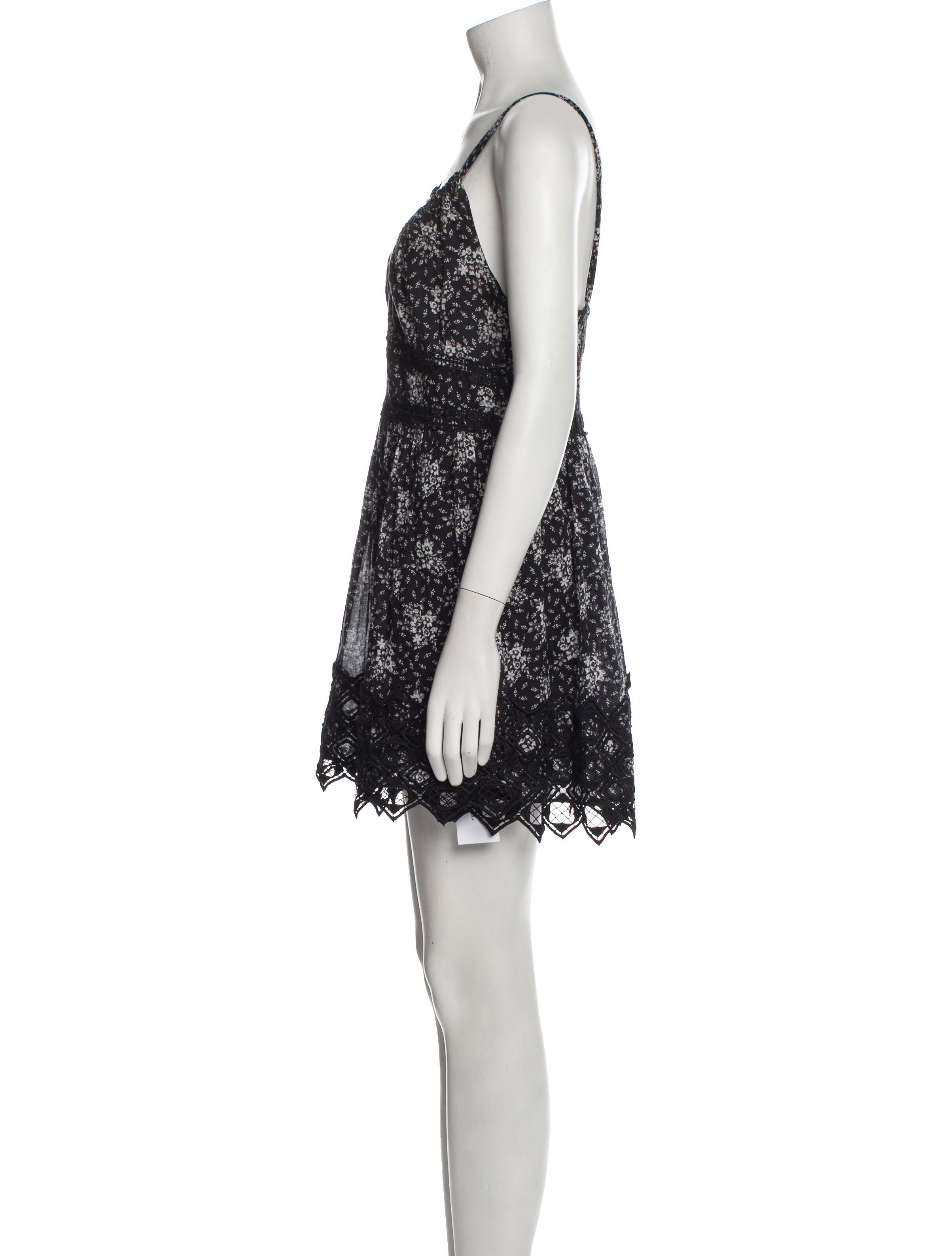Charo Ruiz Lace Pattern Mini Dress