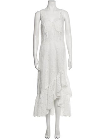 Charo Ruiz Lace Pattern Long Dress
