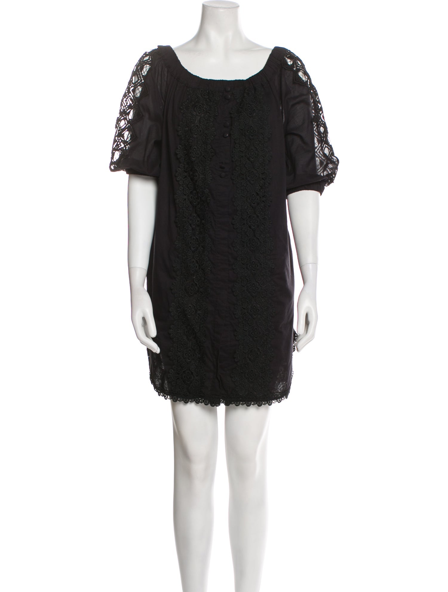 Charo Ruiz Bateau Neckline Mini Dress