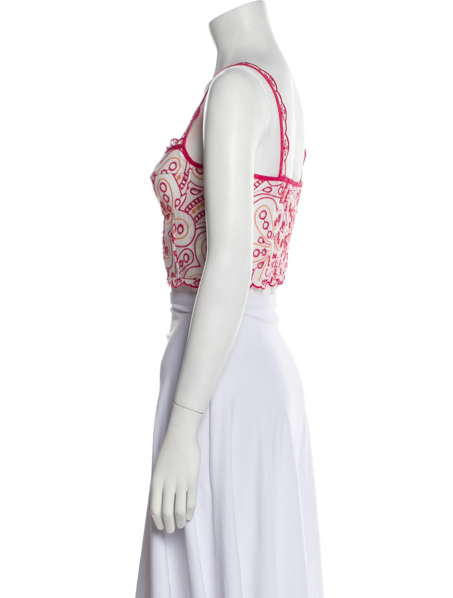 Charo Ruiz Square Neckline Sleeveless Crop Top w/ Tags