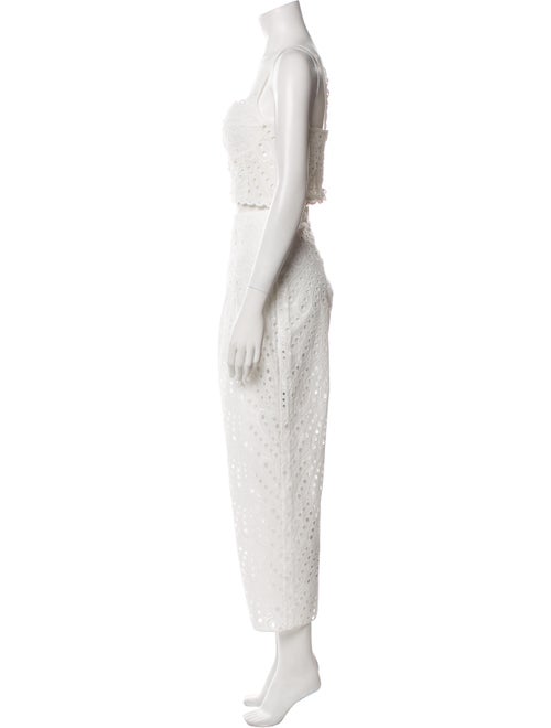 Charo Ruiz Lace Pattern Eyelet Trim Pant Set