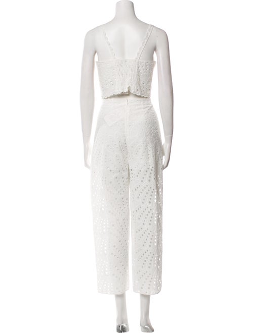 Charo Ruiz Lace Pattern Eyelet Trim Pant Set