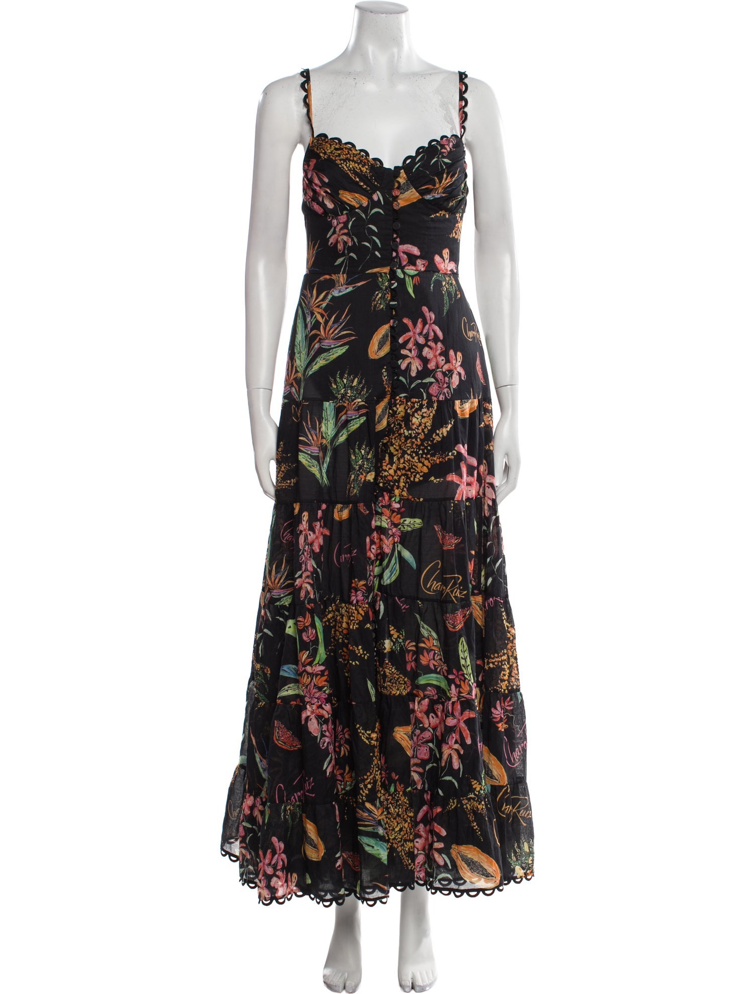 Charo Ruiz Floral Print Long Dress w/ Tags