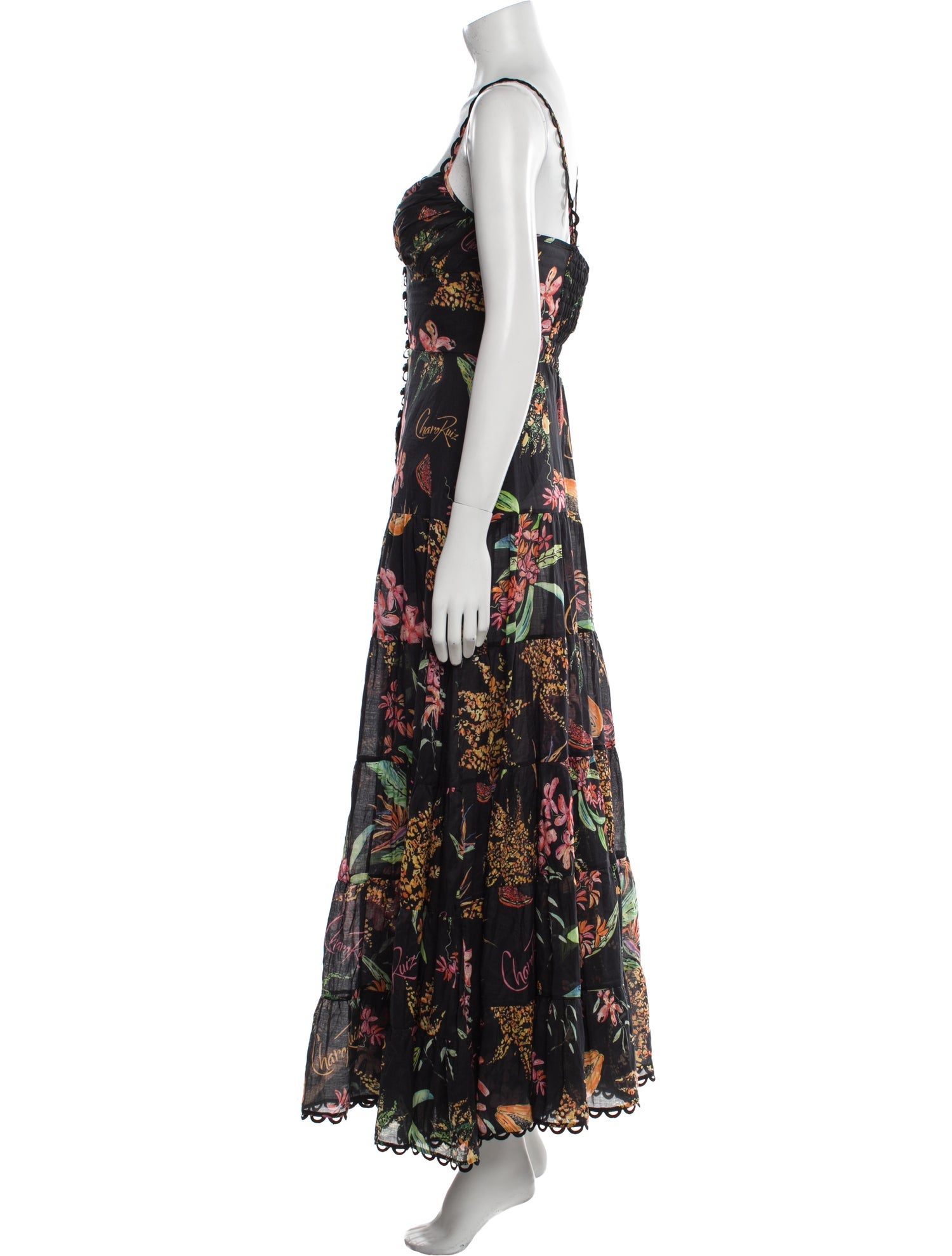 Charo Ruiz Floral Print Long Dress w/ Tags