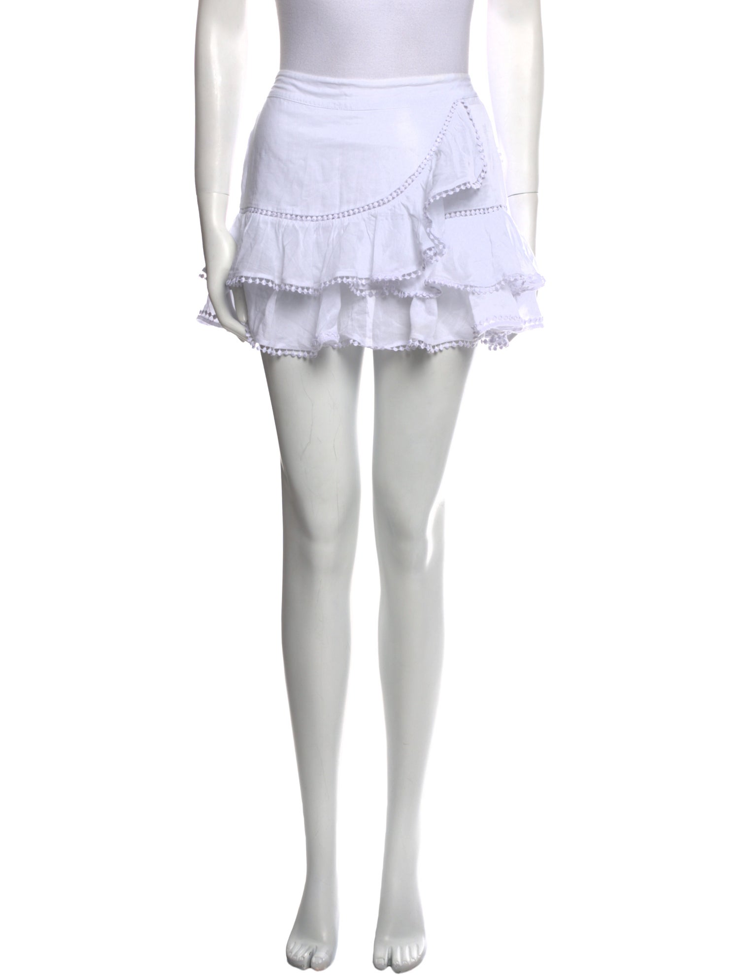 Charo Ruiz Embroidered Accent Mini Skirt