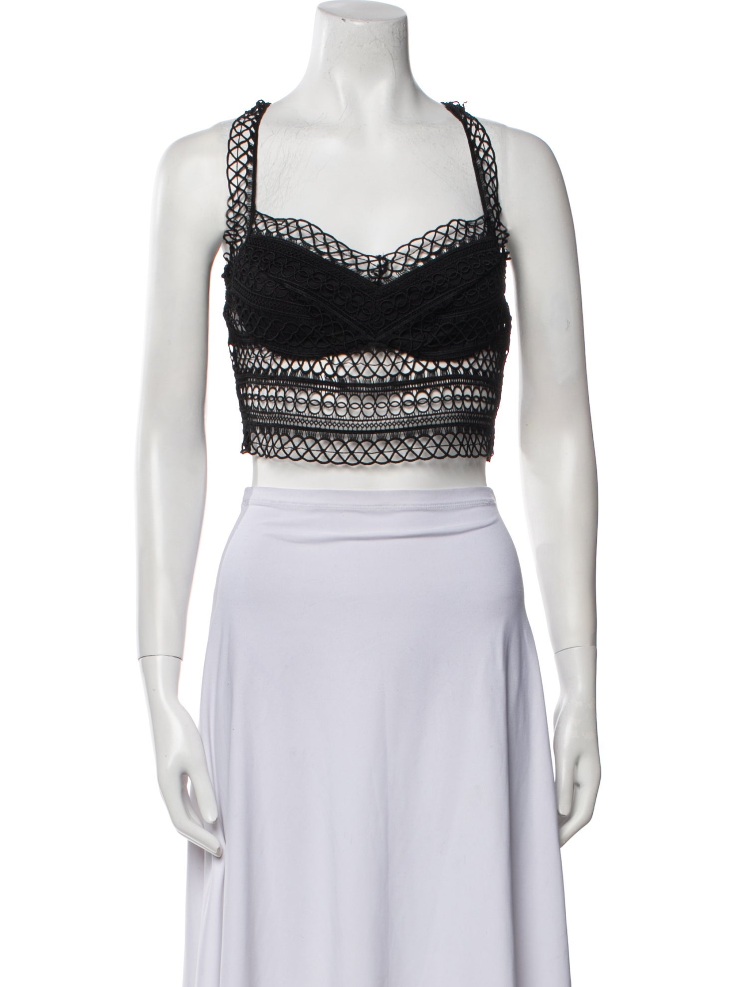 Charo Ruiz Square Neckline Sleeveless Crop Top w/ Tags