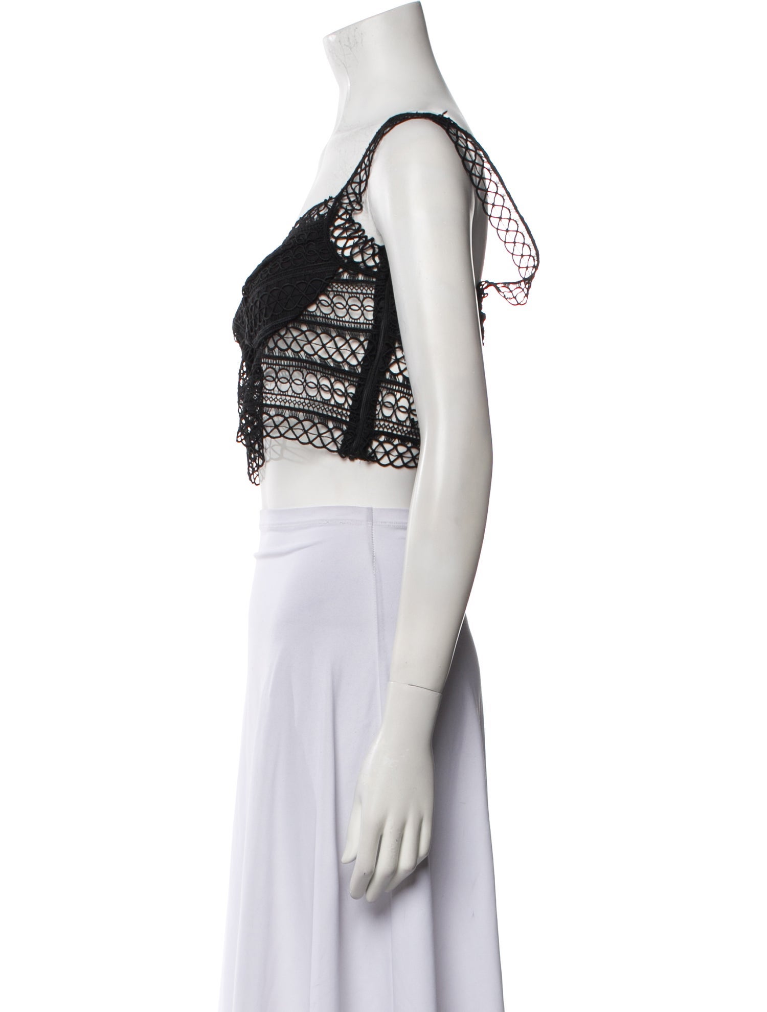 Charo Ruiz Square Neckline Sleeveless Crop Top w/ Tags
