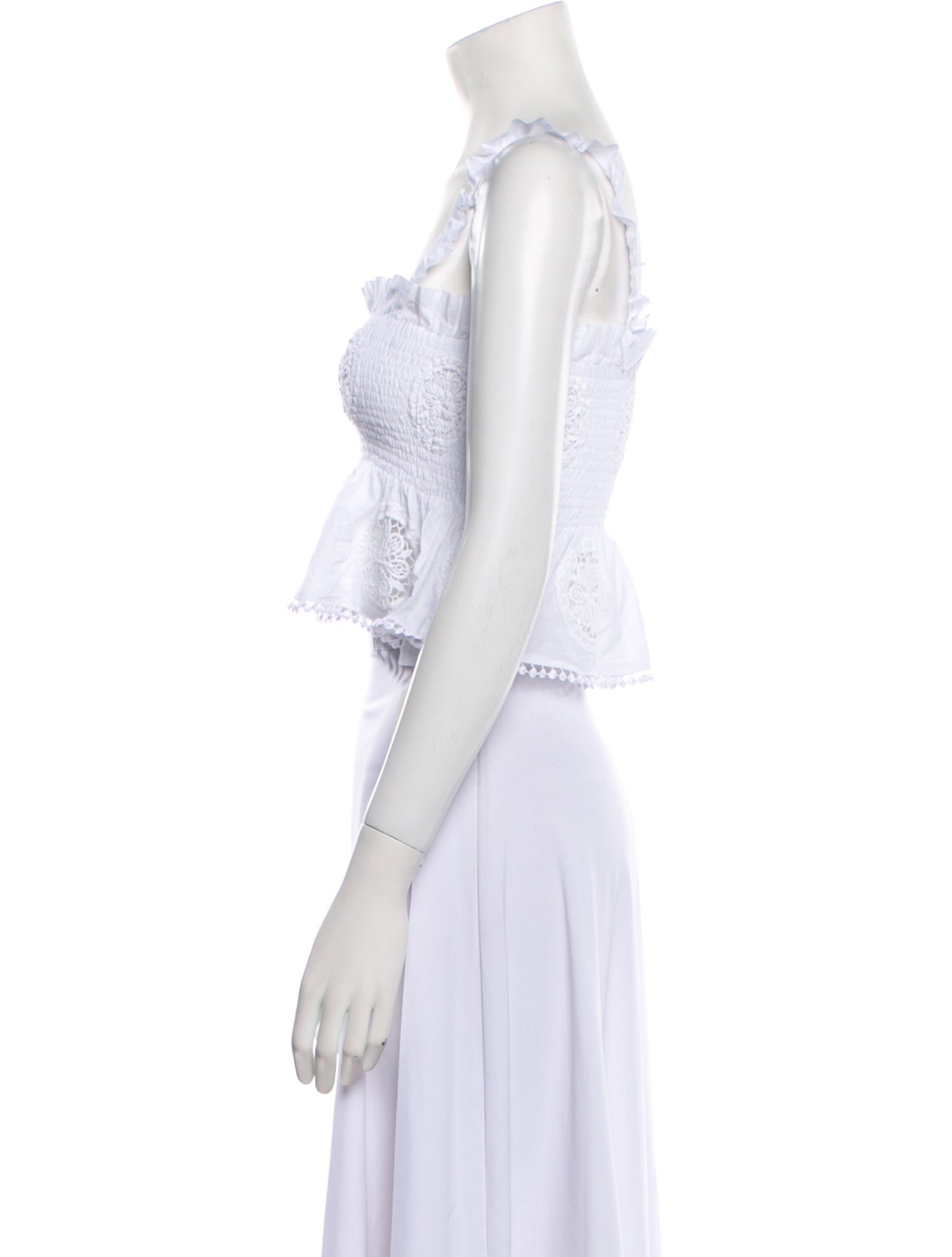 Charo Ruiz Square Neckline Sleeveless Crop Top