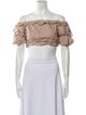 Charo Ruiz Off-The-Shoulder Short Sleeve Crop Top