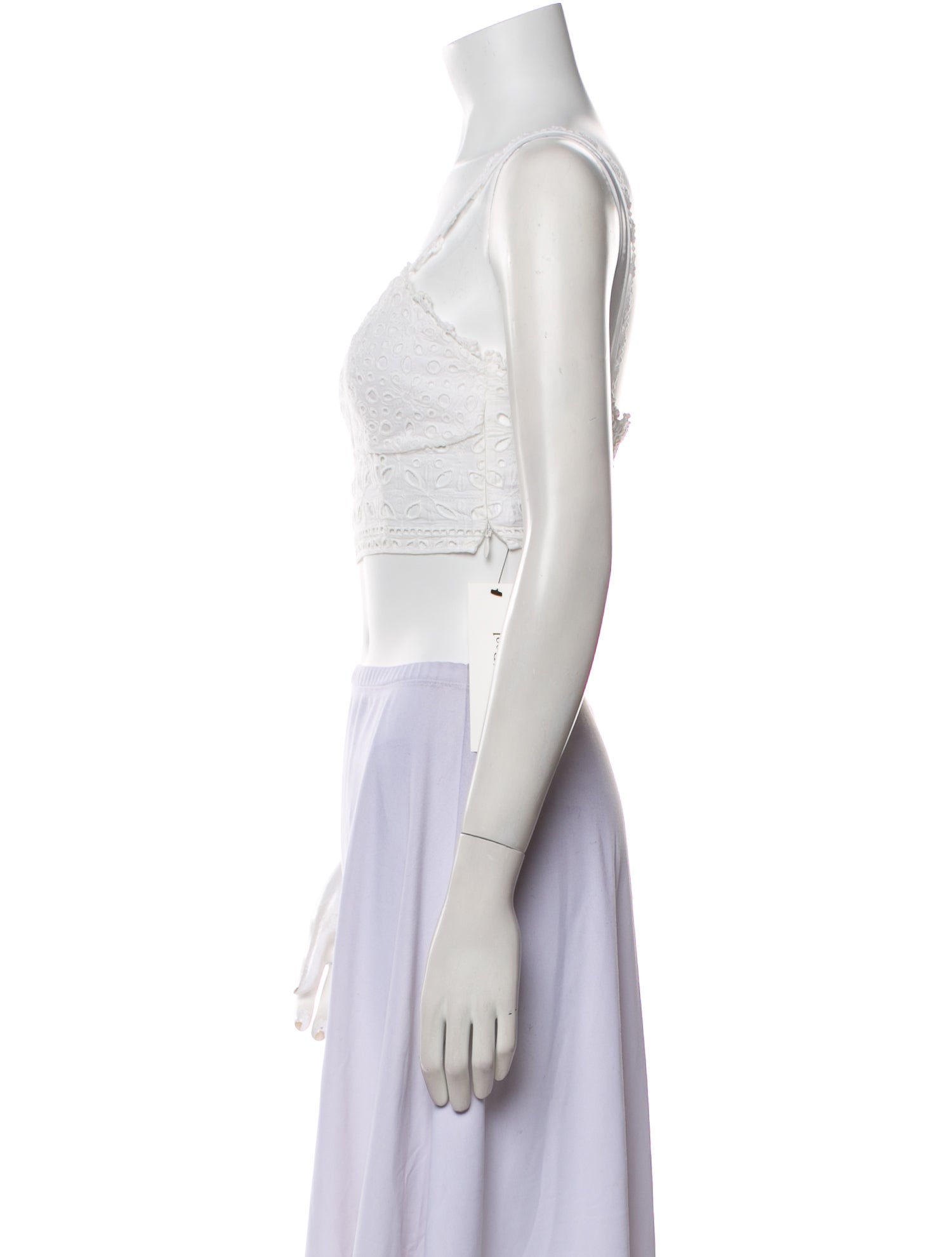 Charo Ruiz V-Neck Sleeveless Crop Top
