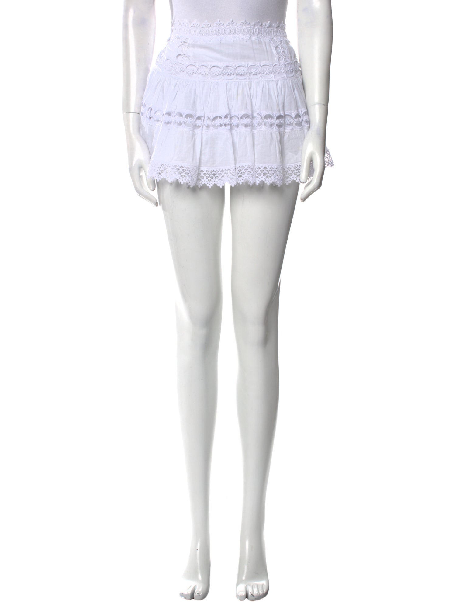 Charo Ruiz Lace Trim Embellishment Mini Skirt