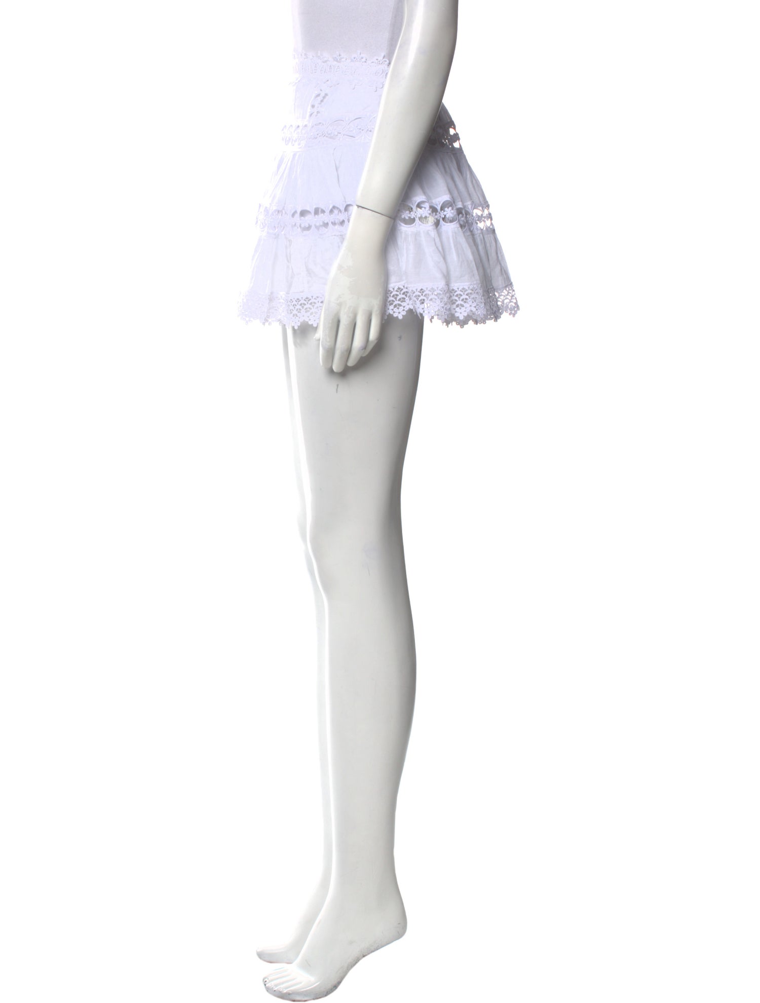 Charo Ruiz Lace Trim Embellishment Mini Skirt