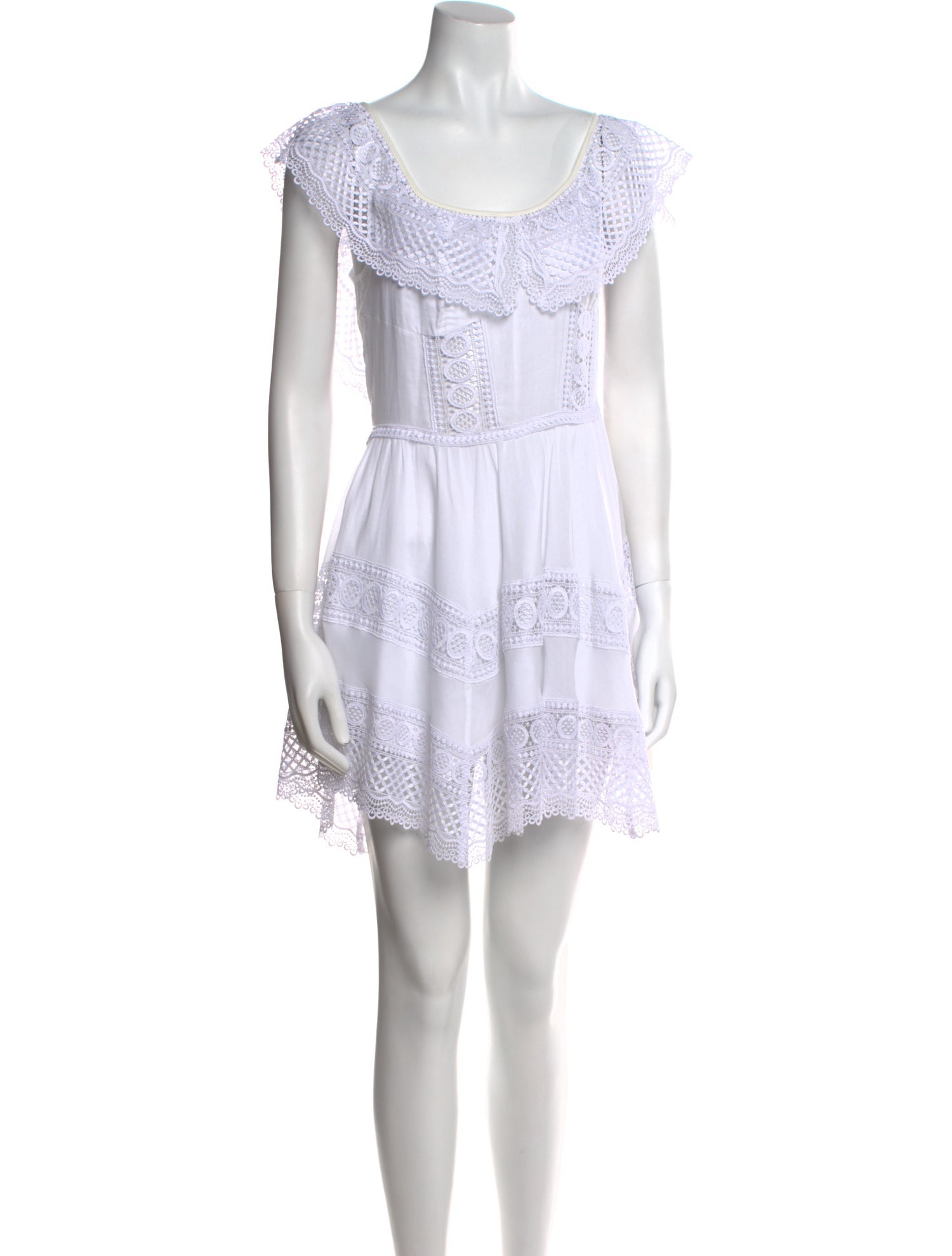 Charo Ruiz Scoop Neck Mini Dress