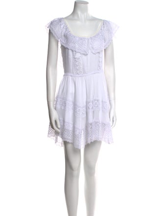 Charo Ruiz Scoop Neck Mini Dress