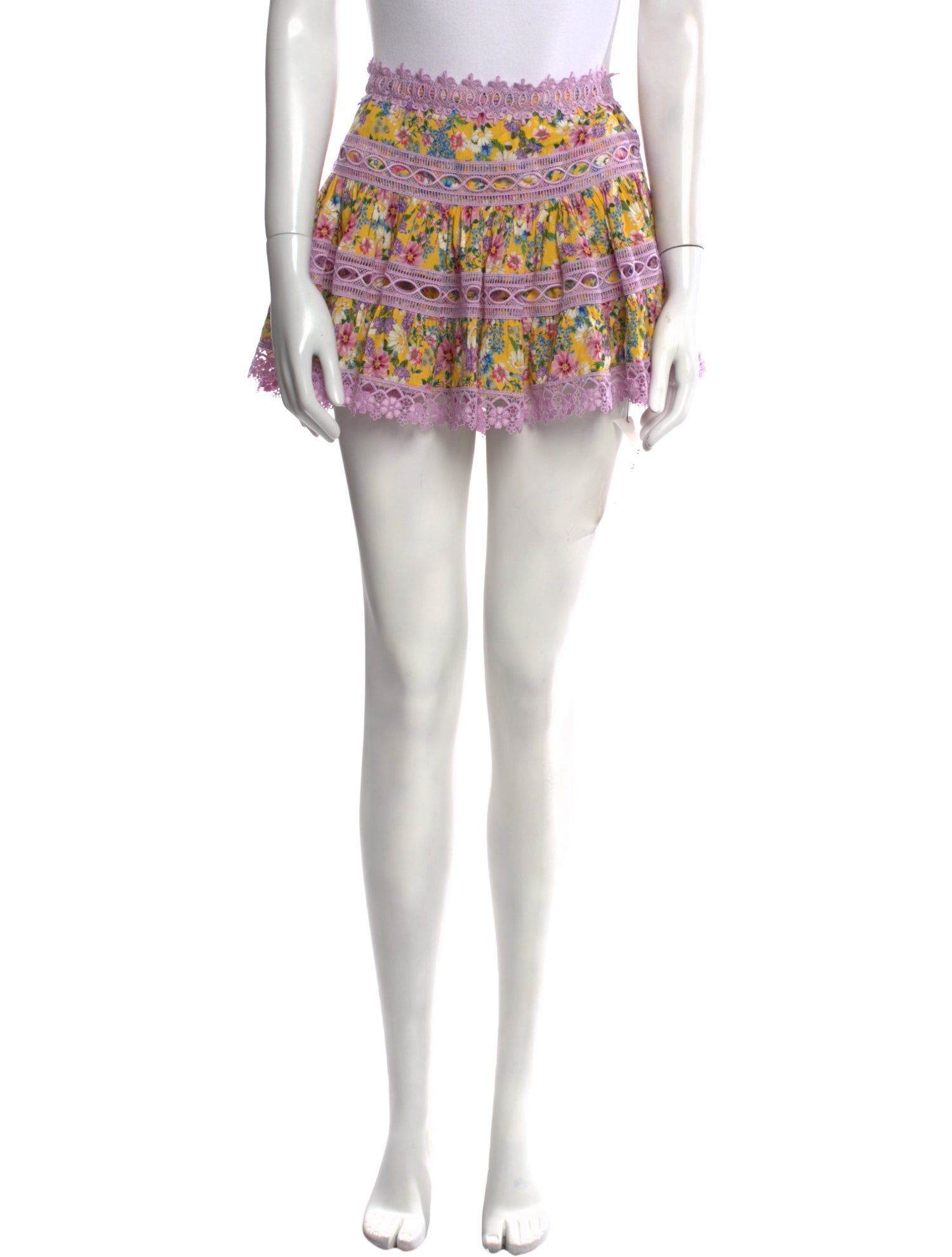 Charo Ruiz Floral Print Mini Skirt