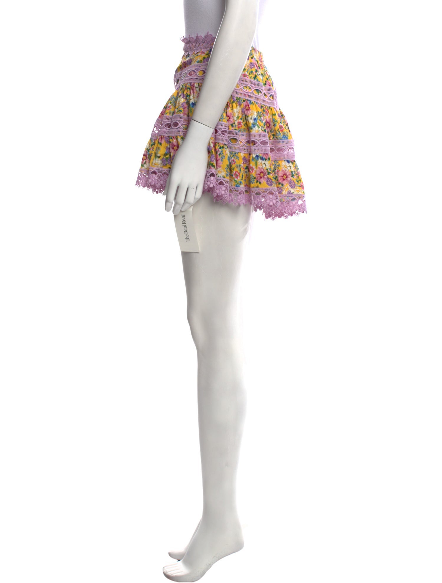Charo Ruiz Floral Print Mini Skirt